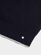 Jersey Knit Polo Shirt in Dark Sapphire Navy