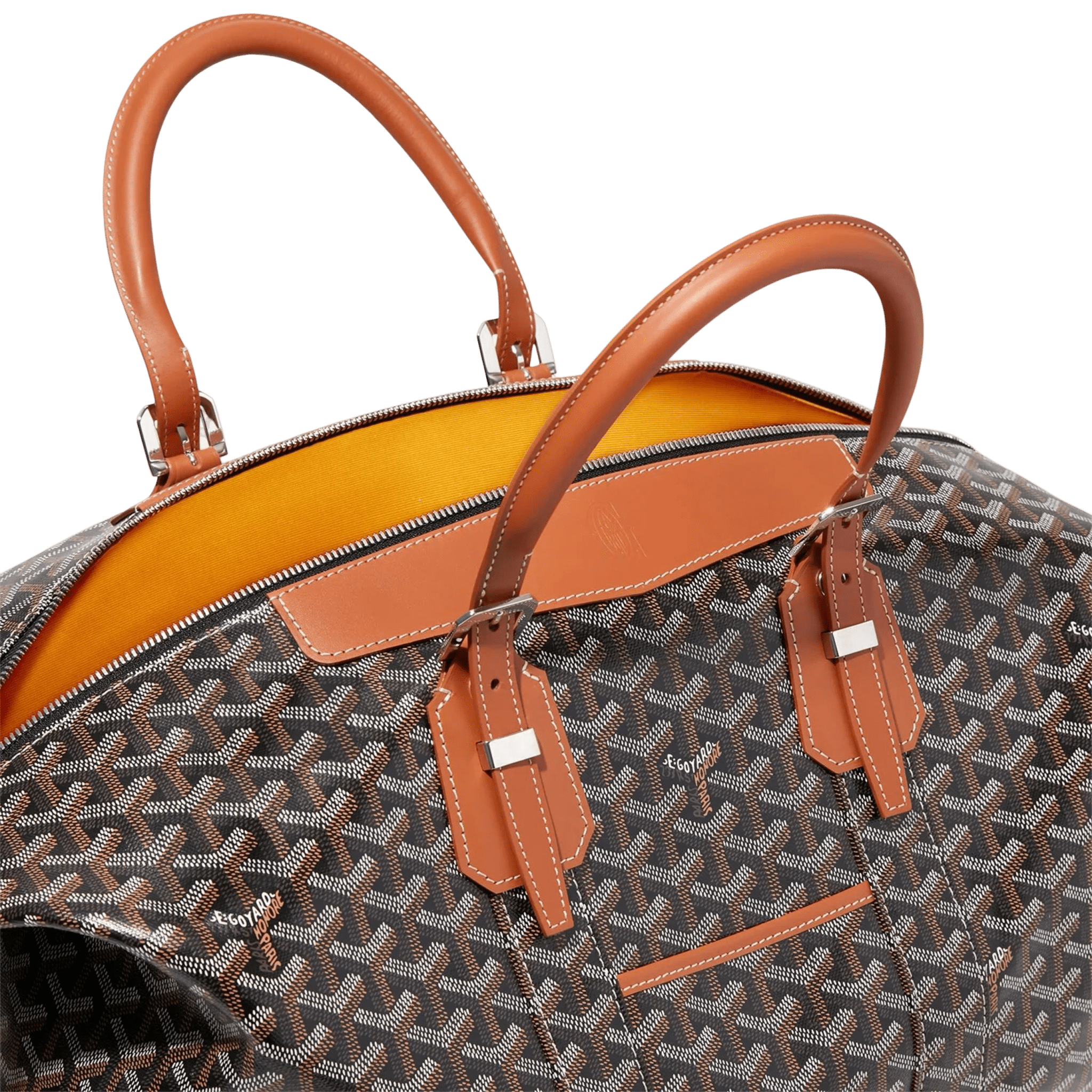 Goyard Bowling 45 Bag Black Tan