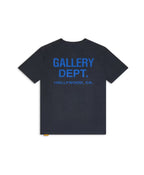 Gallery Dept Logo Print Cotton T Shirt Navy