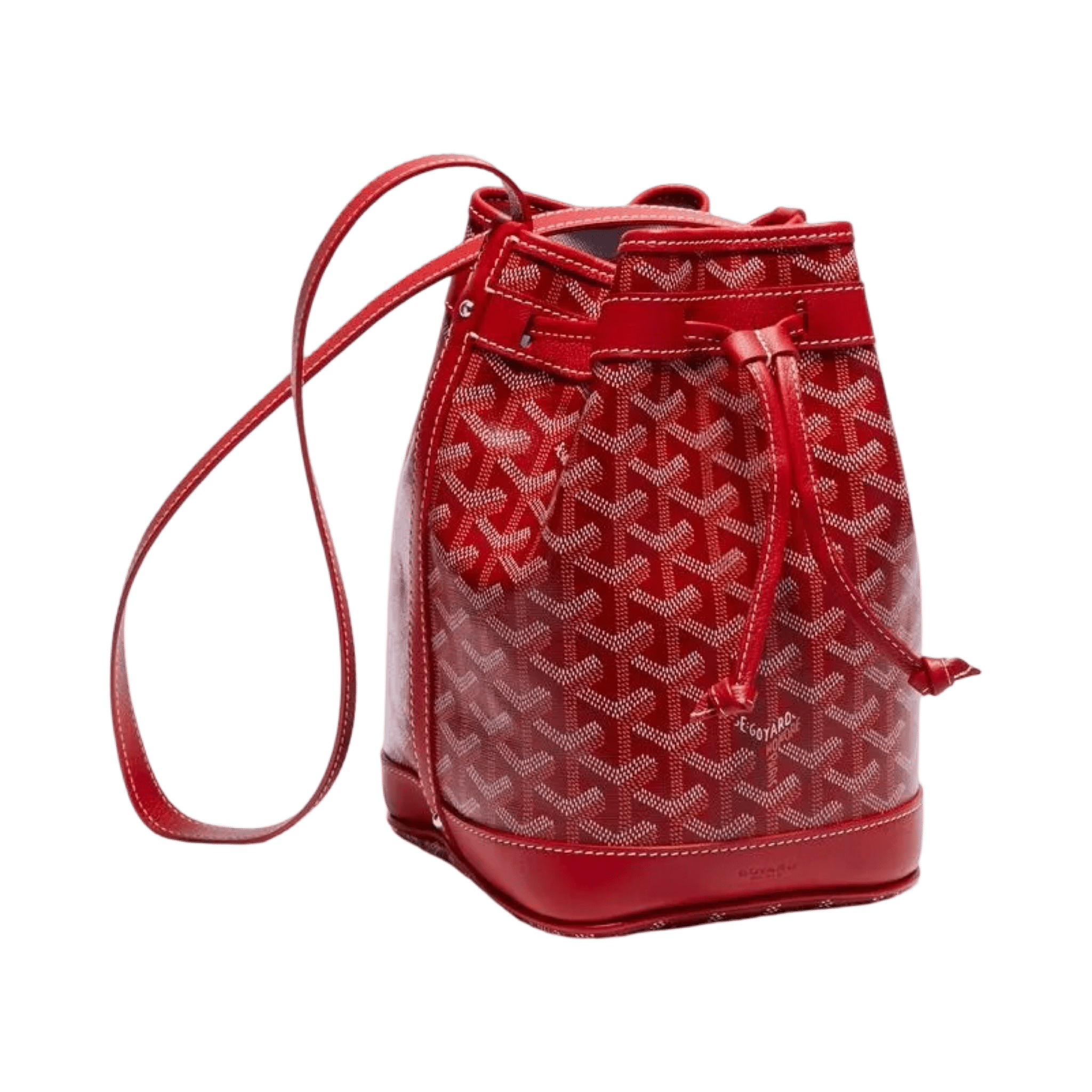 Goyard Petit Flot Bucket Bag Red