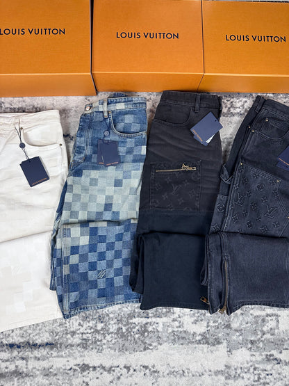 LV Damier Denim Skate Trousers