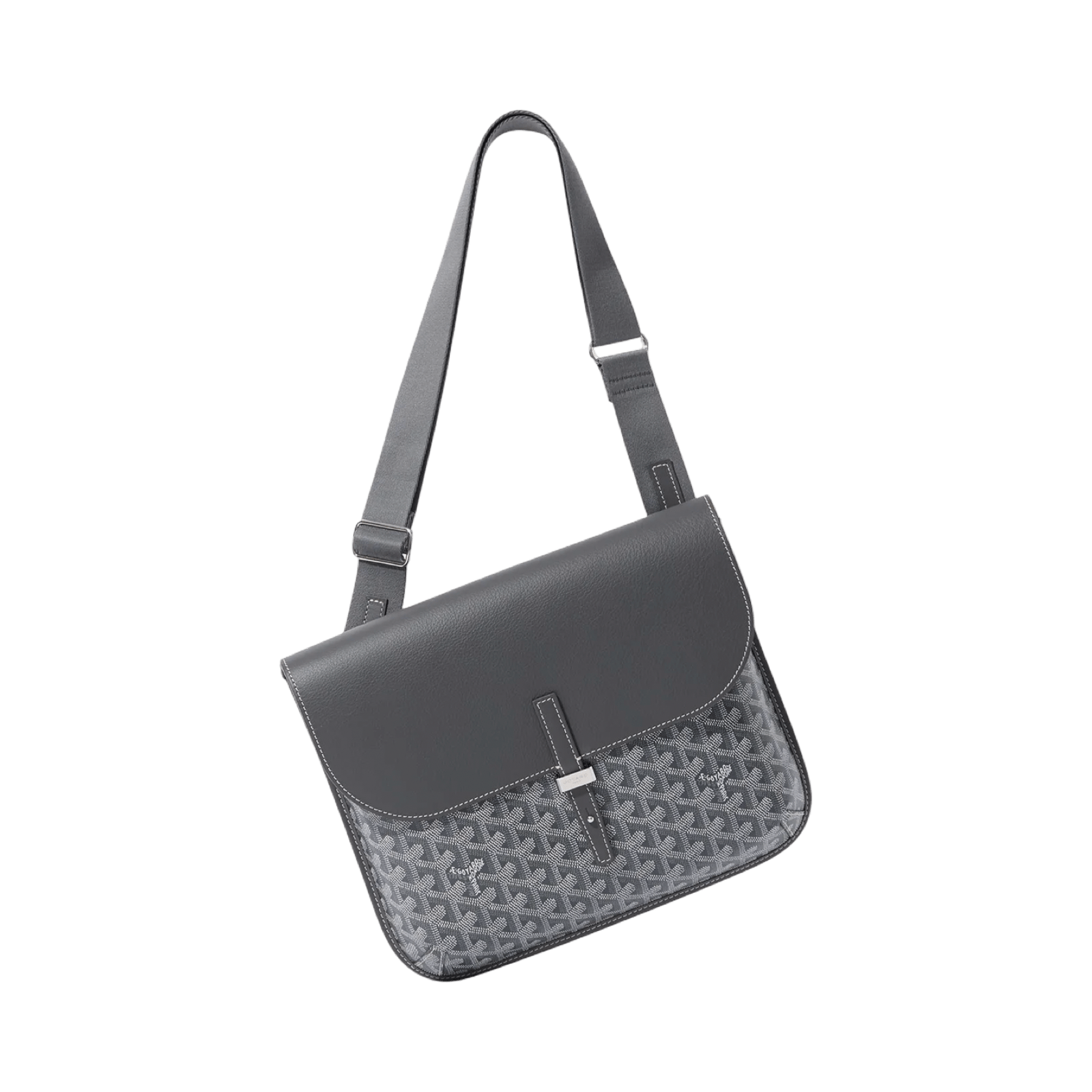 Goyard Coursier Messenger Bag Grey