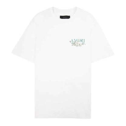 Amiri Floral Logo T Shirt White