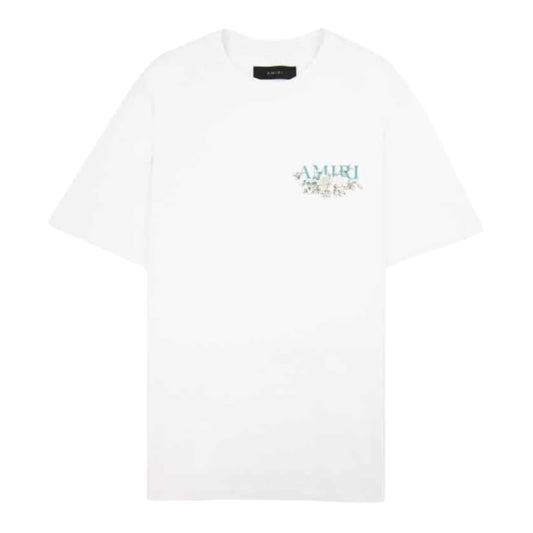 Amiri Floral Logo T Shirt White