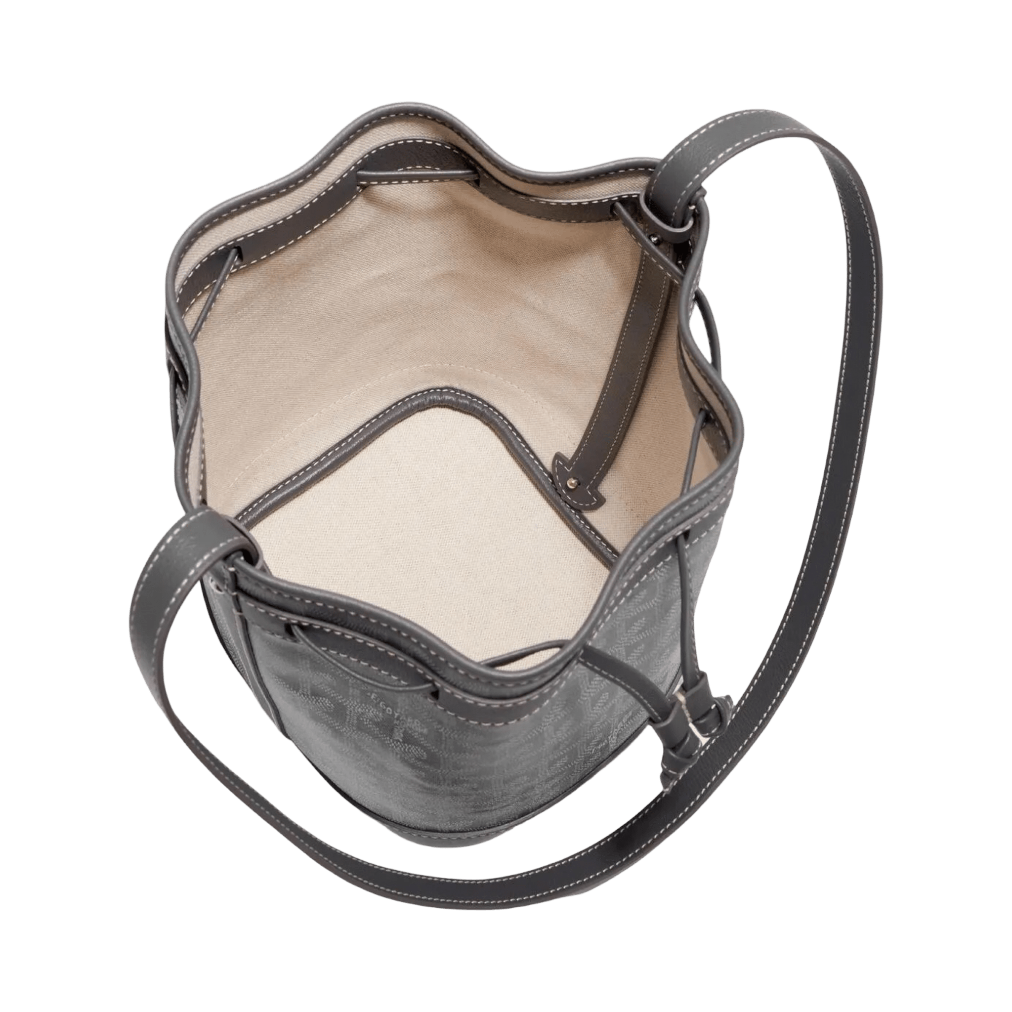 Goyard Petit Flot Bucket Bag Grey
