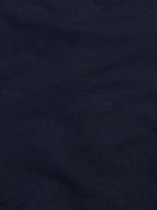 Flannel Herringbone Spread Collar Shirt in Dark Sapphire Navy