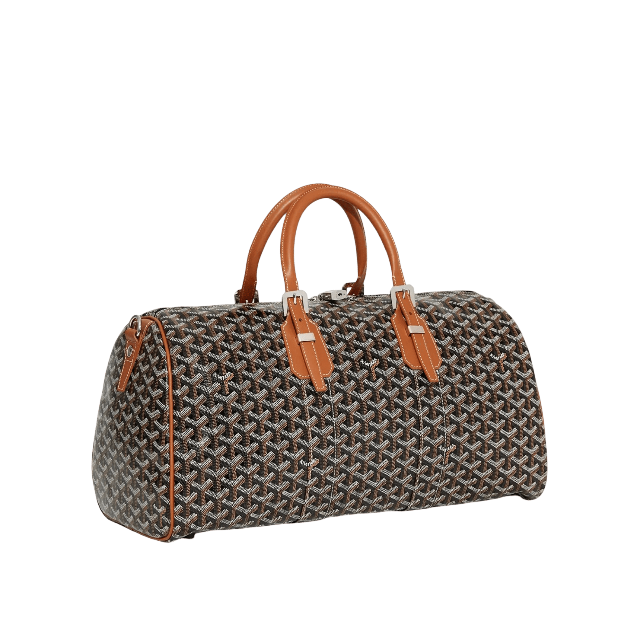 Goyard Boston 45 Bag Black Tan