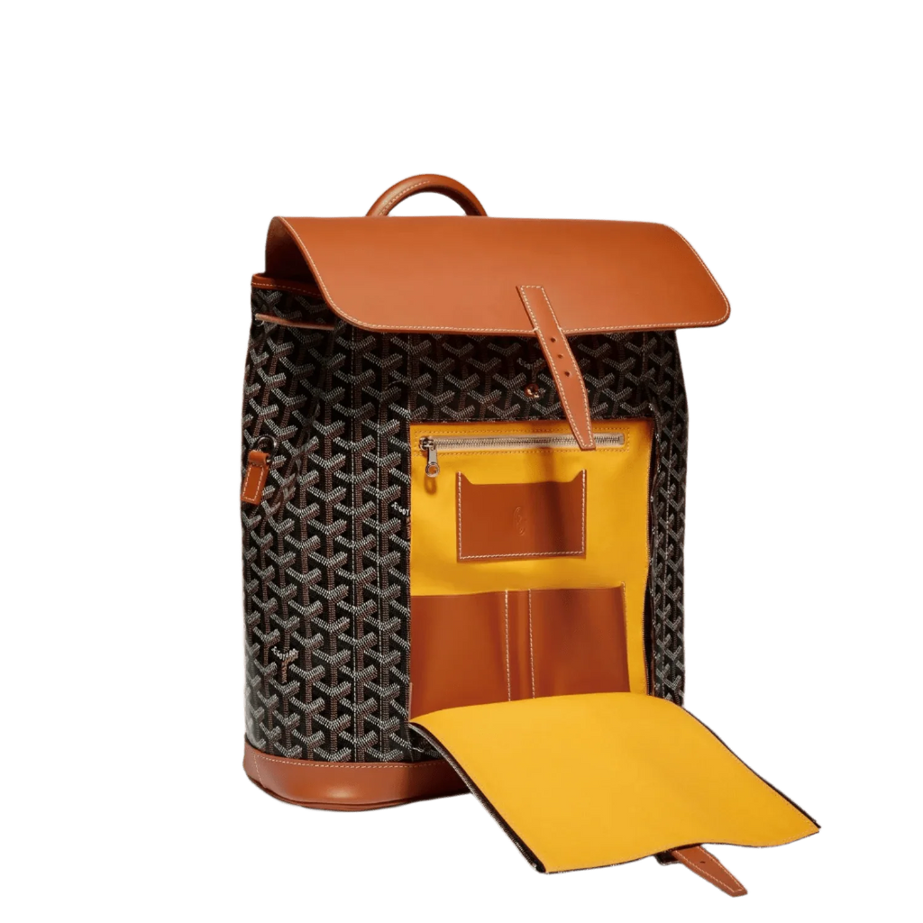 Goyard Alpin MM Backpack Black Tan