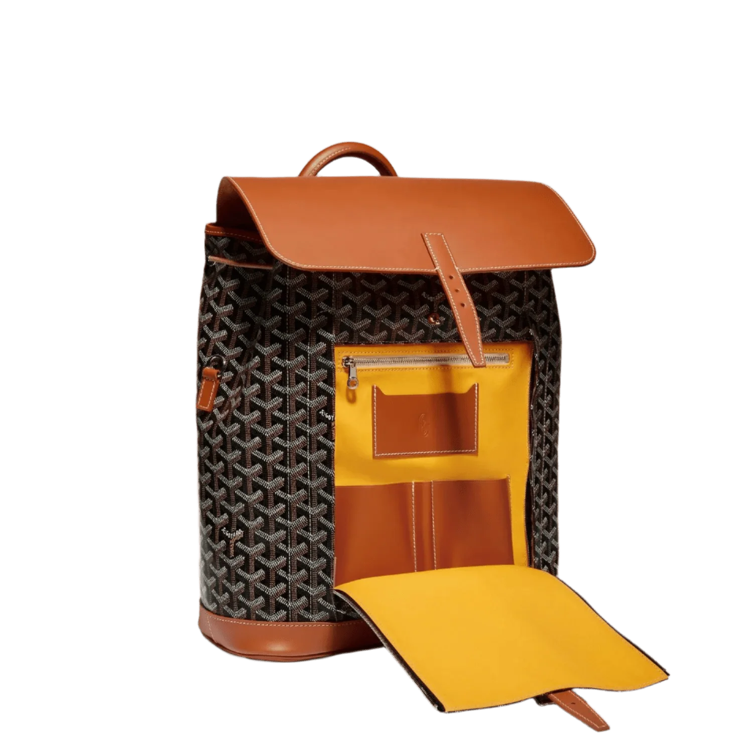 Goyard Alpin MM Backpack Black Tan