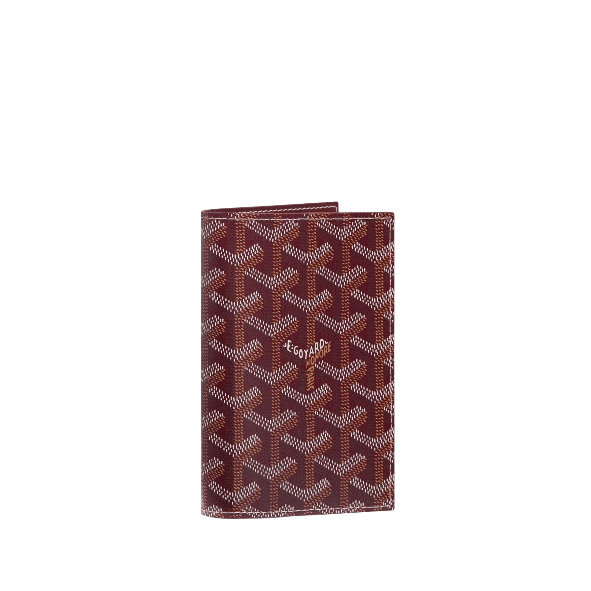 Goyard Grenelle Passport Cover Burgundy