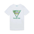 Casablanca Tennis Club Icon Short Sleeve T-Shirt in White/Green - Castel Clothing