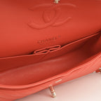 Chanel Chanel Medium Classic Flap in Coral Chevron Lambskin - Castel Clothing