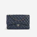 Chanel Chanel Classic Jumbo Double Flap in Navy Lambskin - Castel Clothing