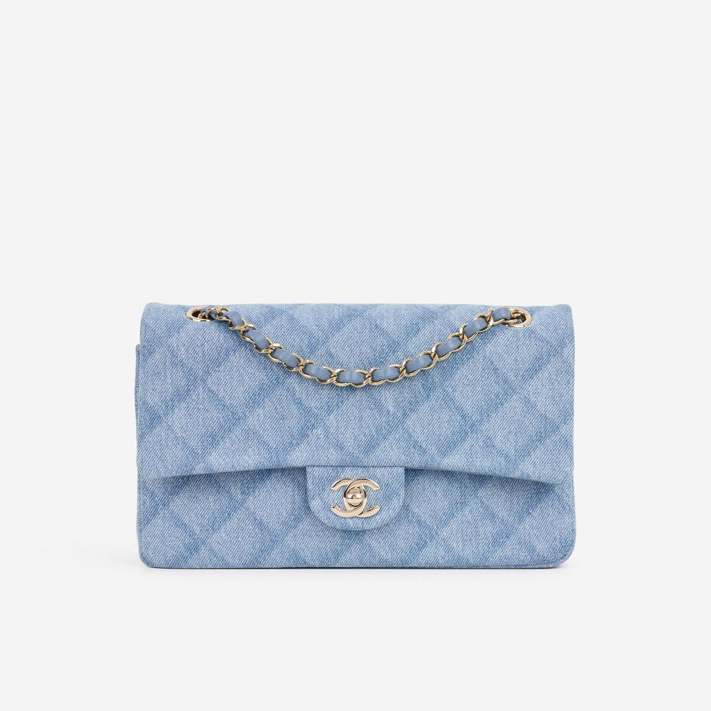 Chanel Chanel Medium Classic Flap in Light Denim Tromp L'oeil - Castel Clothing