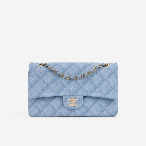 Chanel Chanel Medium Classic Flap in Light Denim Tromp L'oeil - Castel Clothing