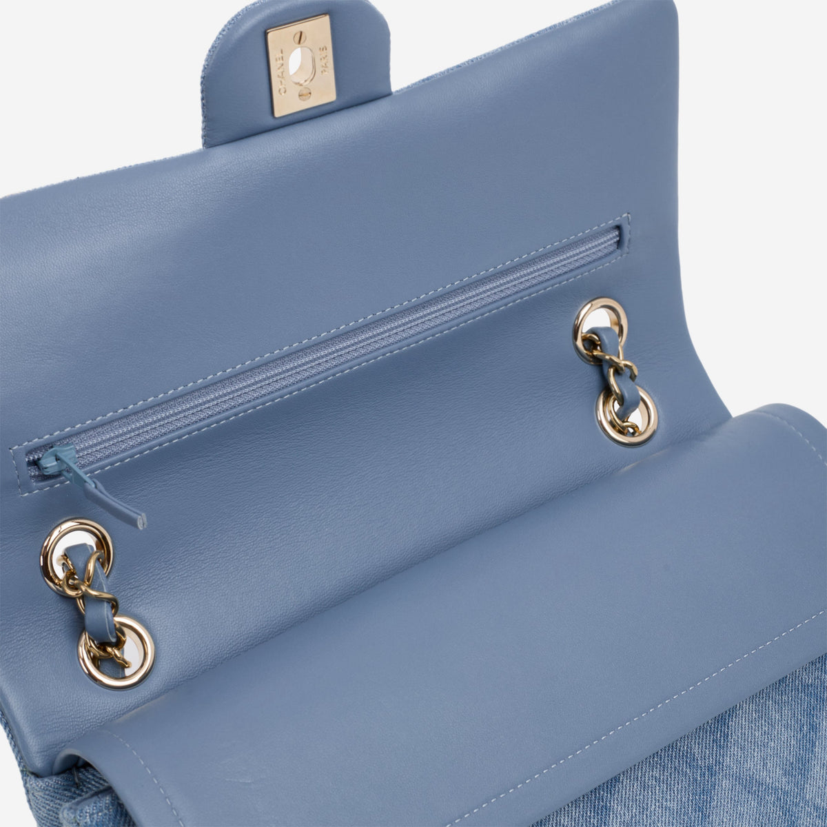 Chanel Chanel Medium Classic Flap in Light Denim Tromp L'oeil - Castel Clothing
