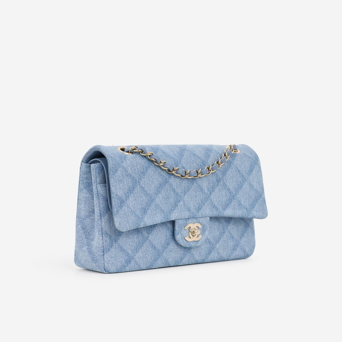 Chanel Chanel Medium Classic Flap in Light Denim Tromp L'oeil - Castel Clothing