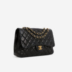 Chanel Chanel Single Flap Jumbo in Black Lambskin - Castel Clothing