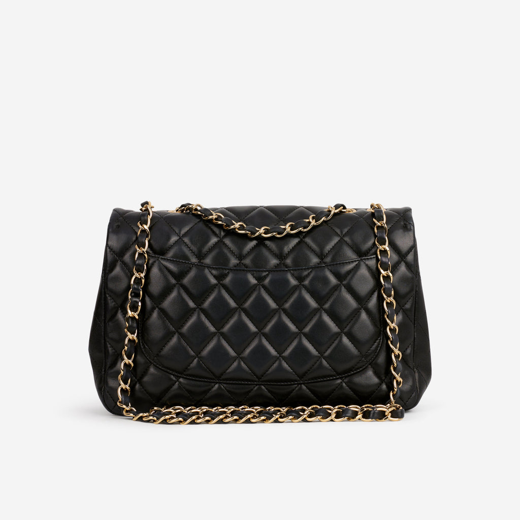 Chanel Chanel Single Flap Jumbo in Black Lambskin - Castel Clothing