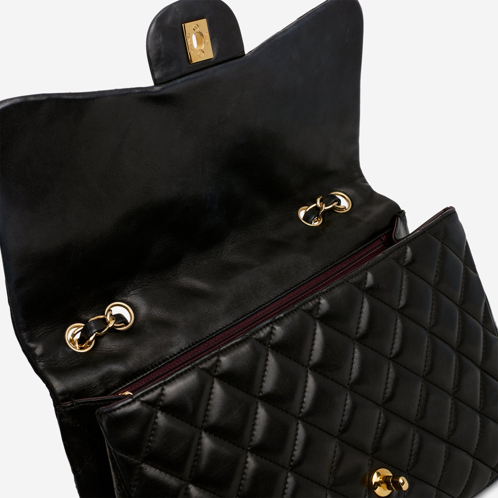 Chanel Chanel Single Flap Jumbo in Black Lambskin - Castel Clothing