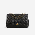 Chanel Chanel Single Flap Jumbo in Black Lambskin - Castel Clothing