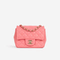 Chanel Chanel Mini Square Classic Flap in Pink Lambskin - Castel Clothing