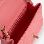Chanel Chanel Mini Square Classic Flap in Pink Lambskin - Castel Clothing