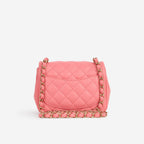 Chanel Chanel Mini Square Classic Flap in Pink Lambskin - Castel Clothing