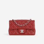 Chanel Chanel Mini Rectangular in Red Lambskin - Castel Clothing