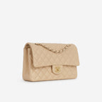 Chanel Chanel Medium Classic Flap in Beige Lambskin - Castel Clothing