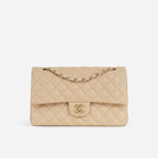 Chanel Chanel Medium Classic Flap in Beige Lambskin - Castel Clothing