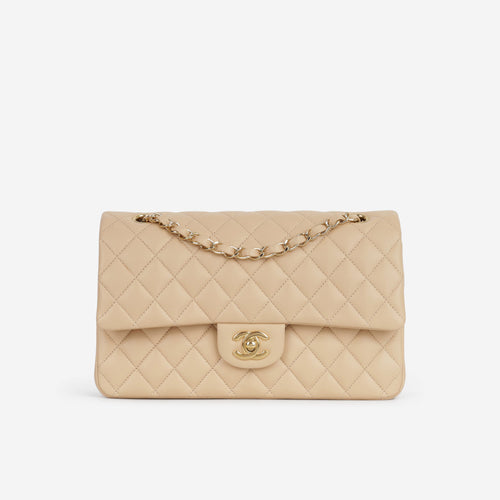 Chanel Chanel Medium Classic Flap in Beige Lambskin - Castel Clothing