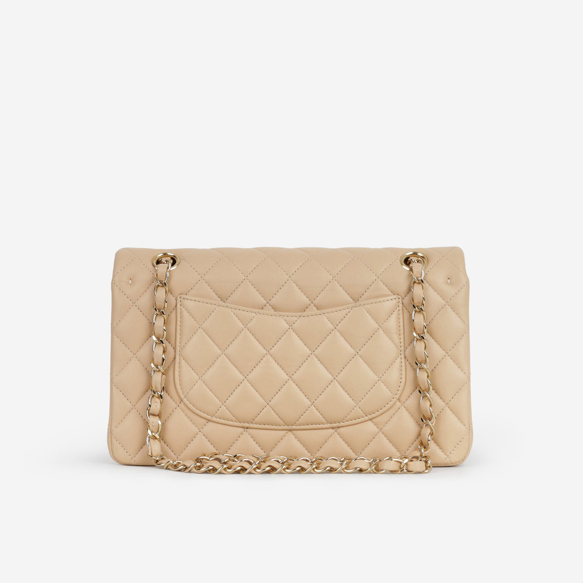 Chanel Chanel Medium Classic Flap in Beige Lambskin - Castel Clothing