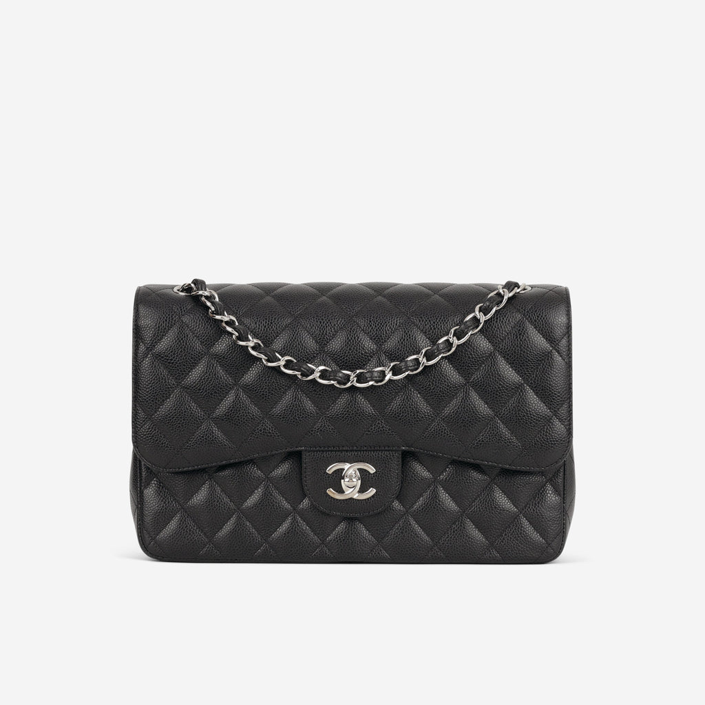 Chanel Chanel Jumbo Classic Flap in Black Caviar - Castel Clothing