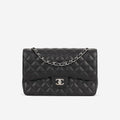 Chanel Chanel Jumbo Classic Flap in Black Caviar - Castel Clothing