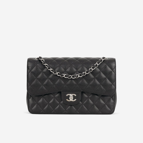 Chanel Chanel Jumbo Classic Flap in Black Caviar - Castel Clothing