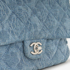 Chanel Chanel Camellia Sweetheart Crush Flap in Blue Denim - Castel Clothing