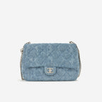 Chanel Chanel Camellia Sweetheart Crush Flap in Blue Denim - Castel Clothing
