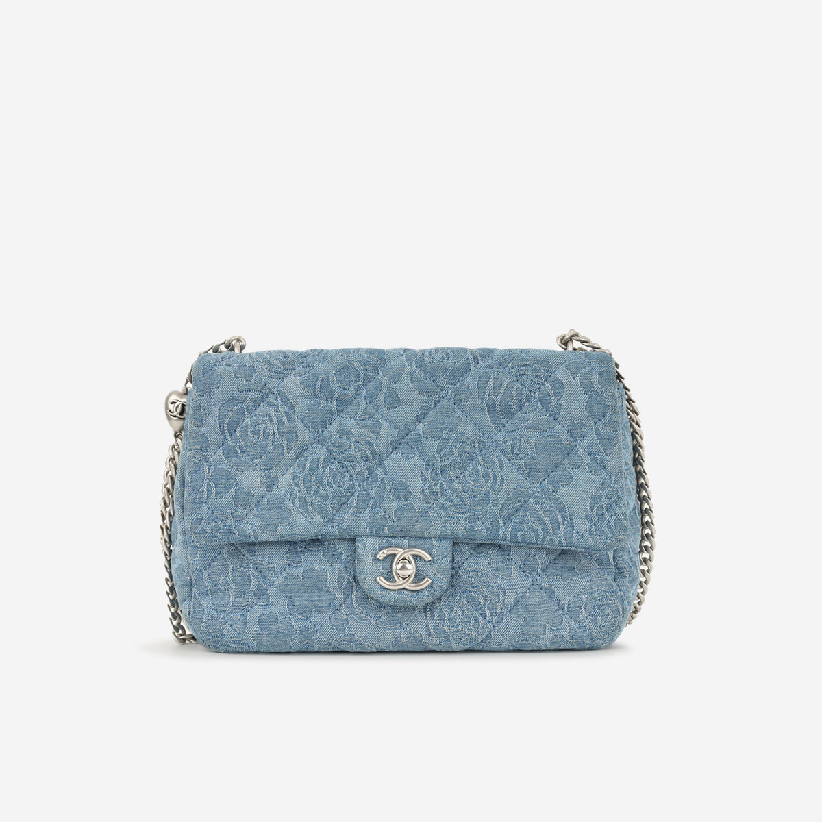 Chanel Chanel Camellia Sweetheart Crush Flap in Blue Denim - Castel Clothing