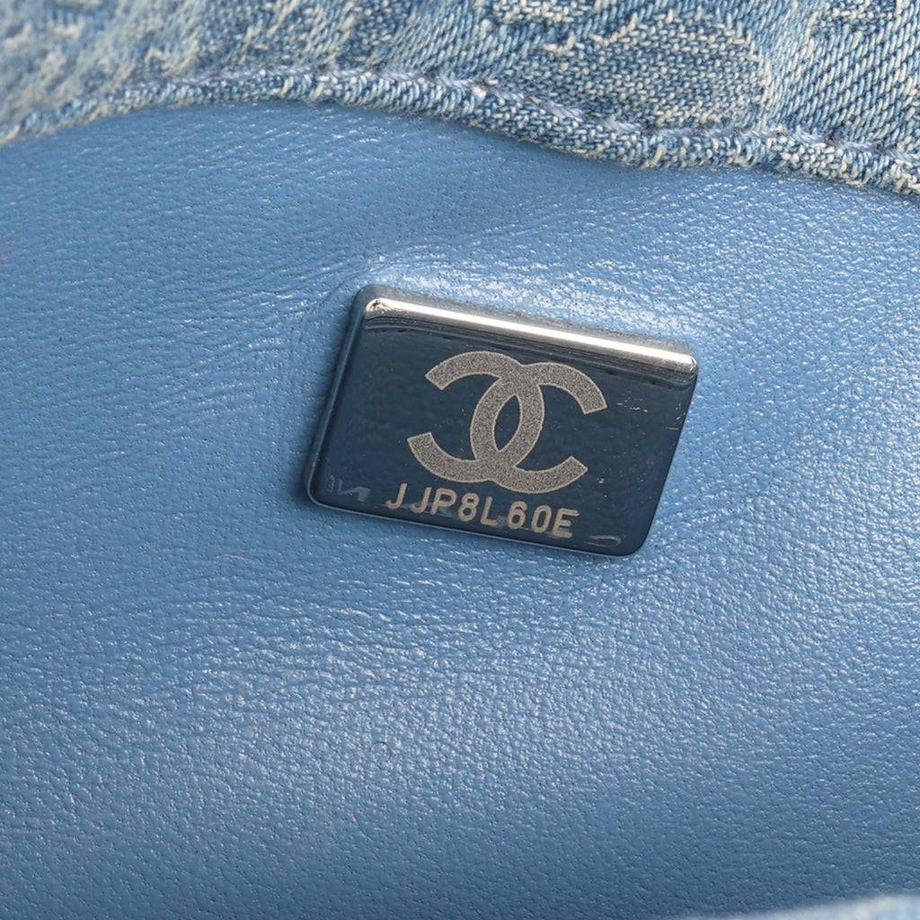 Chanel Chanel Camellia Sweetheart Crush Flap in Blue Denim - Castel Clothing