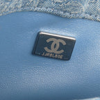 Chanel Chanel Camellia Sweetheart Crush Flap in Blue Denim - Castel Clothing