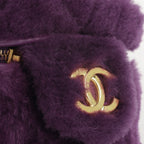 Chanel Chanel Métiers d'Art Pre-Fall 2022 Top Handle Vanity Case in Purple Shearling - Castel Clothing