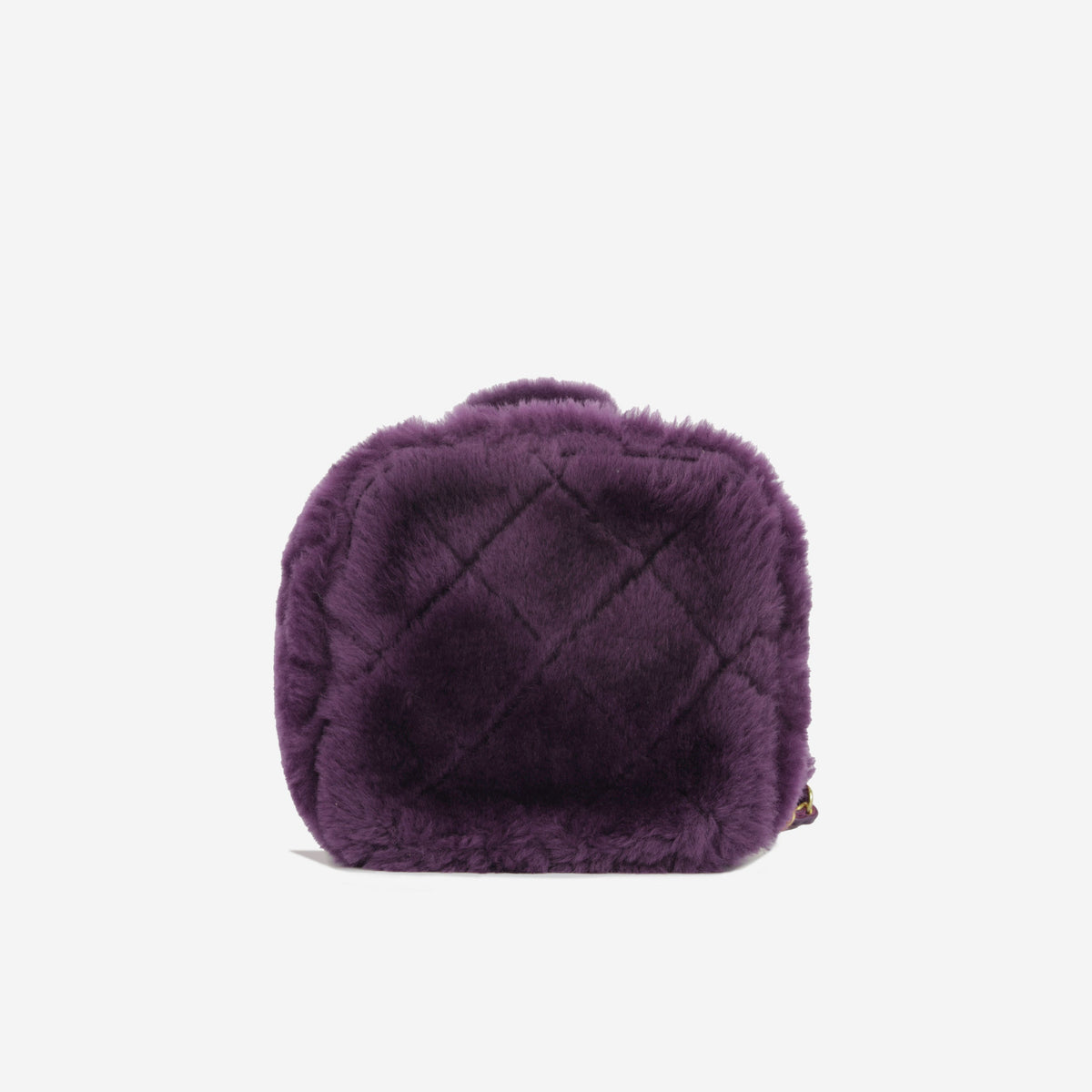Chanel Chanel Métiers d'Art Pre-Fall 2022 Top Handle Vanity Case in Purple Shearling - Castel Clothing