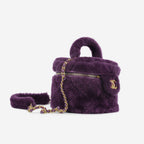 Chanel Chanel Métiers d'Art Pre-Fall 2022 Top Handle Vanity Case in Purple Shearling - Castel Clothing