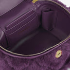 Chanel Chanel Métiers d'Art Pre-Fall 2022 Top Handle Vanity Case in Purple Shearling - Castel Clothing