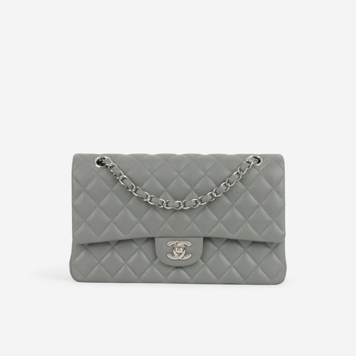 Chanel Chanel Medium Classic Flap in Grey Caviar - Castel Clothing