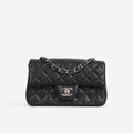 Chanel Chanel Mini Rectangular in Black Lambskin - Castel Clothing