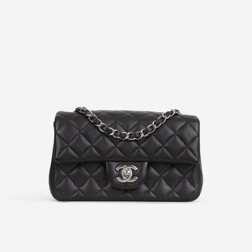 Chanel Chanel Mini Rectangular in Black Lambskin - Castel Clothing
