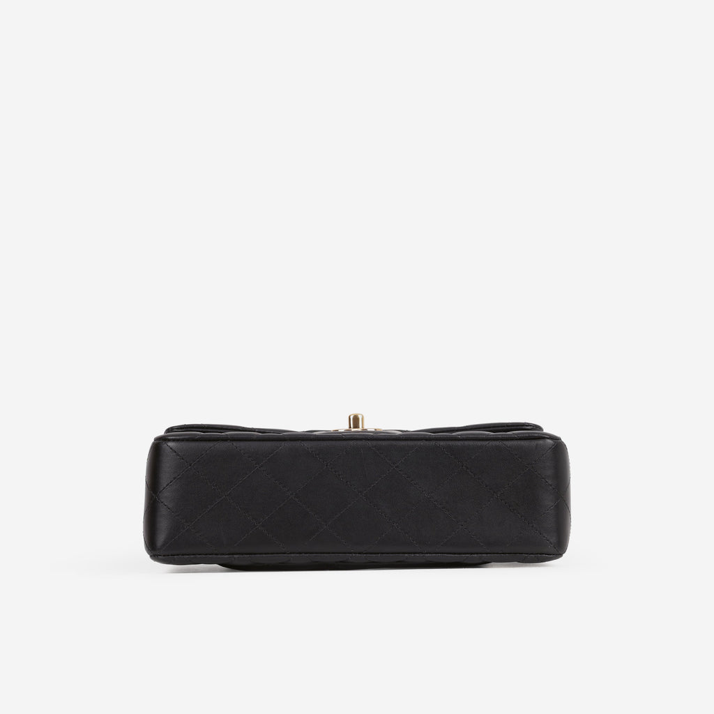 Chanel Chanel Small Classic Flap in Black Lambskin - Castel Clothing