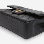 Chanel Chanel Small Classic Flap in Black Lambskin - Castel Clothing